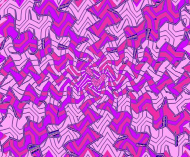 Soyut ve çağdaş dijital sanat ambalaj kağıdı tasarımı