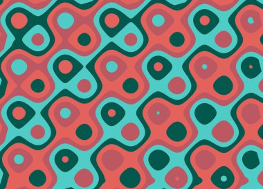 Soyut ve çağdaş dijital sanat küçük ayak ambalajı kağıt tasarımı