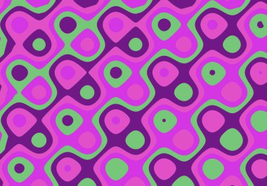 Soyut ve çağdaş dijital sanat küçük ayak ambalajı kağıt tasarımı