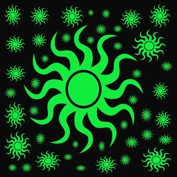 Абстрактный Бесшовный Солнечный Узор — стоковое фото
