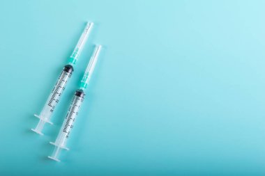 Two Syringe for injection vaccine Covid-19 or Coronavirus