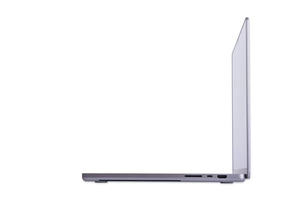 Laptop Isolado Com Espaço Vazio Fundo Branco — Fotografia de Stock