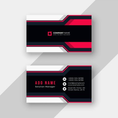 Siyah arka planlı modern kartvizit