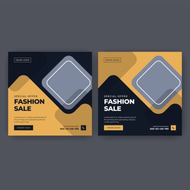 Moda satışı için sosyal medya afişi