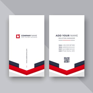 Modern dikey kartvizit tasarım şablonu