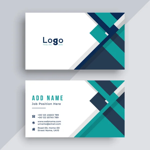 Diseño Corporativo Tarjetas Visita — Vector de stock