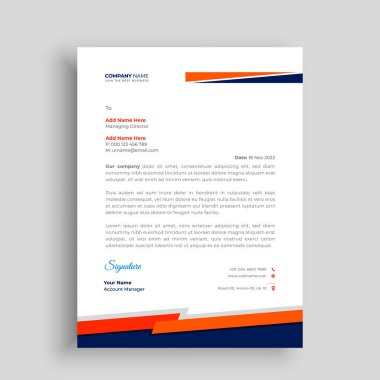 Profesyonel iş Antetli kağıdı tasarım şablonu