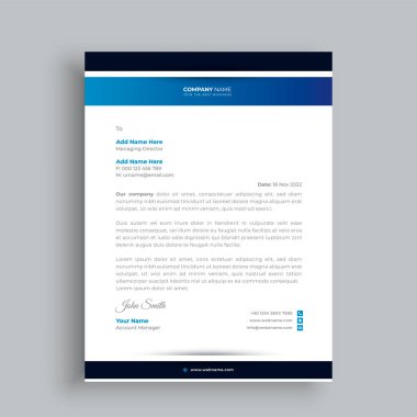 Profesyonel iş Antetli kağıdı tasarım şablonu