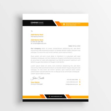 Profesyonel iş Antetli kağıdı tasarım şablonu