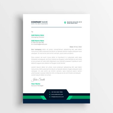 Profesyonel iş Antetli kağıdı tasarım şablonu