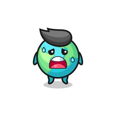 Dünyanın yorgunluk karikatürü, şirin tasarım.