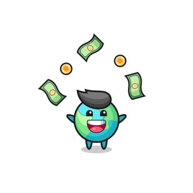 Yeryüzünün gökyüzünden düşen parayı yakalama tasarımı, şirin bir tasarım.