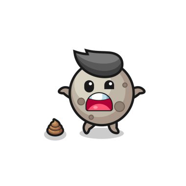 Ay dünyası kakayla karşılaştığına şaşırdı, şirin tasarım.