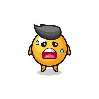 Ping pong 'un bitkin karikatürü, şirin tasarım.