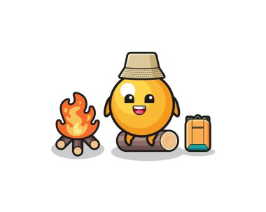 Ping pong çizgi filminin kamp çizimi, şirin bir tasarım.