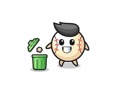 Beyzbolun çöp tenekesine çöp atması, şirin bir tasarım.