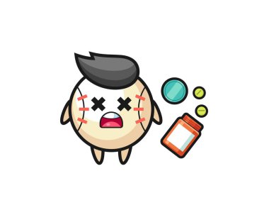 Aşırı doz beysbol karakteri, şirin bir tasarım.