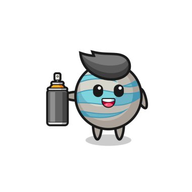 Grafiti bombacısı olarak sevimli bir gezegen, şirin bir tasarım.