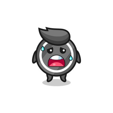 Hokey diskinin yorgunluk çizgi filmi, şirin tasarım.