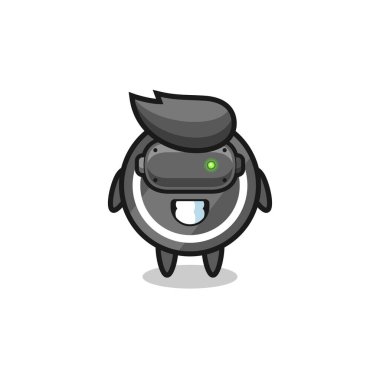 Şirin hokey diski, VR kulaklık, şirin tasarım.