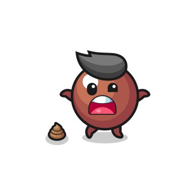 Çikolata toprağı kakayla karşılaştığına şaşırdı, şirin tasarım.