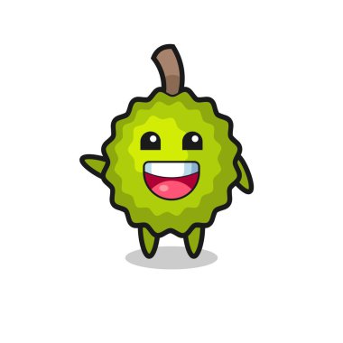 Mutlu Durian şirin maskot karakteri, şirin tasarım