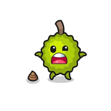 Durian dünyası kakayla karşılaştığına şaşırdı, şirin tasarım.