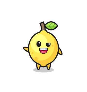 Afrikalı çocuk rolünde limon karakteri, şirin bir tasarım.