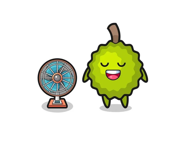Şirin Durian pervanenin önünde duruyor, şirin tasarım.