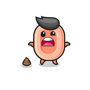 sabun toprağı kakayla karşılaştığına şaşırdı, şirin tasarım.