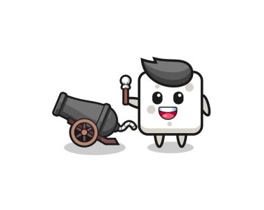 Sevimli şeker küpü atış topu, şirin tasarım