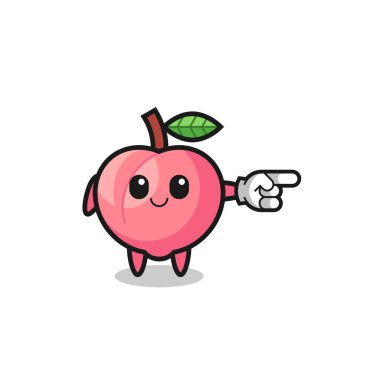 Şeftali maskotu, güzel bir jest, şirin bir tasarım.