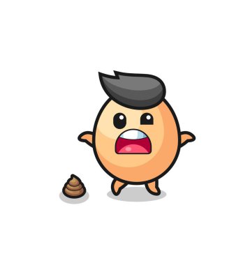 Yumurta toprağı kakayla karşılaştığına şaşırdı, şirin tasarım.