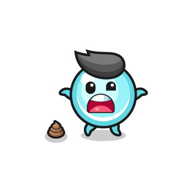 Toprak kabarcığı kakayla karşılaştığına şaşırdı, şirin tasarım.