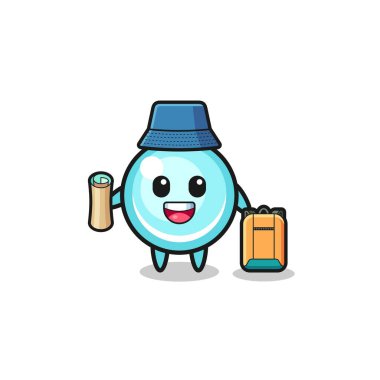 Yürüyüşçü olarak balon maskotu karakteri, şirin tasarım