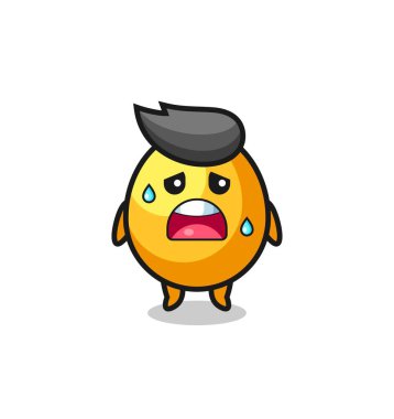 Altın yumurtanın yorgunluk çizgi filmi, şirin tasarım.