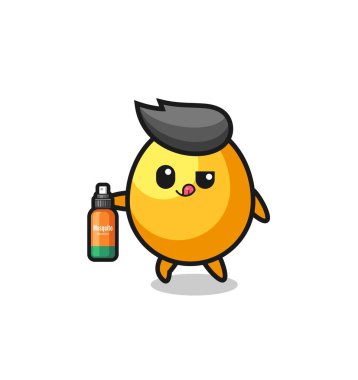 Sevimli altın yumurta sivrisinek savar, şirin tasarım.