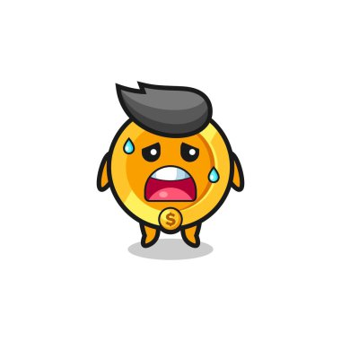 Bitkin para karikatürü, şirin tasarım.