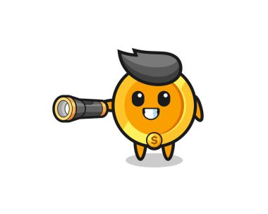 El feneri tutan para maskotu, şirin tasarım.