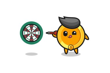 Güzel para dart oynuyor, şirin tasarım.