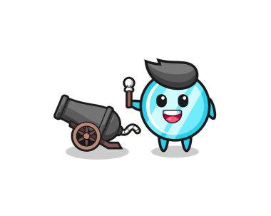 Sevimli ayna atışı, top kullanarak, şirin tasarım.