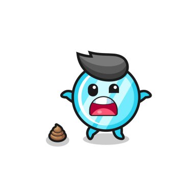 Aynalı dünya kakayla karşılaştığına şaşırdı, şirin tasarım.