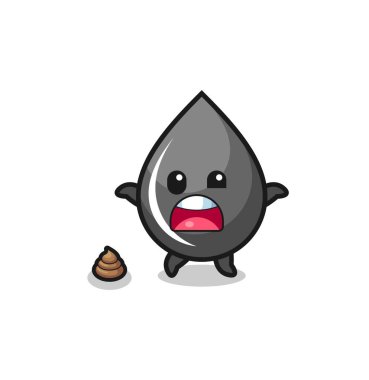 Petrol damlası. Dünya kakayla karşılaştığına şaşırdı. Şirin tasarım.