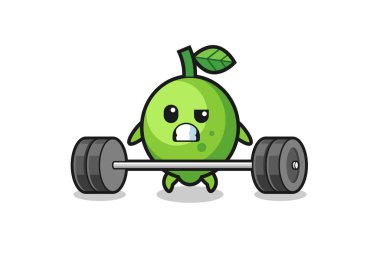 bir halter kaldırma karikatürü, şirin tasarım