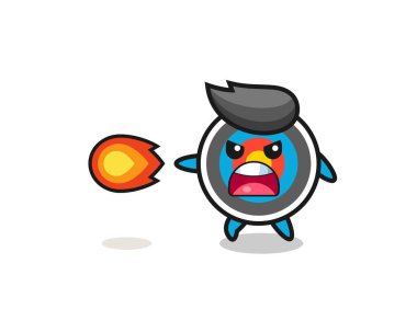 Şirin hedef maskotu ateş gücü kullanıyor, şirin tasarım.