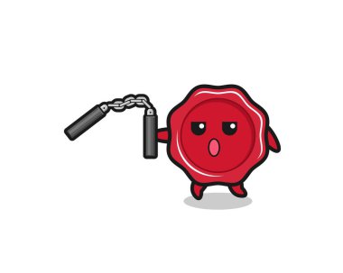 Mınçıka kullanarak mühürleme balmumu karikatürü, şirin tasarım