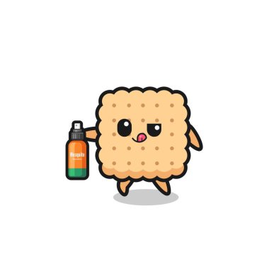 Sivrisinek kovucu tatlı kraker, şirin tasarım.