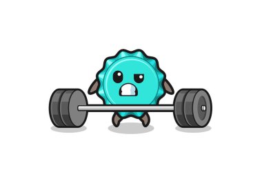 Şişe kapağı halteri kaldırma, şirin tasarım.