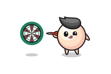 Şirin inci dart oynuyor, şirin tasarım.