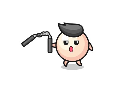 Mınçıka kullanan inci karikatürü, şirin tasarım.